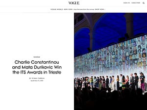 a screen shot of the website for a fashion show